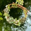 Small floral hand woven DIY bracelet, olive green bracelet, hand string, gift for girls on holidays