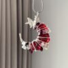 Crystal design, gemstone necklace, winding pendant, moon collarbone, sweater chain