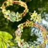 Small floral hand woven DIY bracelet, olive green bracelet, hand string, gift for girls on holidays