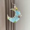 Crystal design, gemstone necklace, winding pendant, moon collarbone, sweater chain