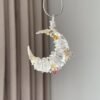 Crystal design, gemstone necklace, winding pendant, moon collarbone, sweater chain