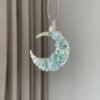 Crystal design, gemstone necklace, winding pendant, moon collarbone, sweater chain