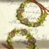 Small floral hand woven DIY bracelet, olive green bracelet, hand string, gift for girls on holidays
