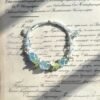 Natural crystal sea blue treasure woven design bracelet