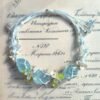 Natural crystal sea blue treasure woven design bracelet
