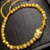 New natural cat eye titanium crystal round bead Pixiu handmade bracelet bracelet bracelet original design crystal jewelry couple gift