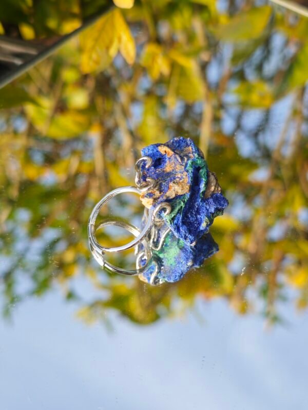 Blue copper ore ring