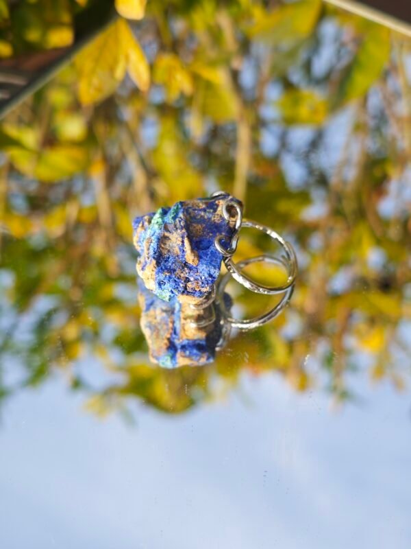 Blue copper ore ring