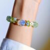 A woven bracelet full of spring atmosphere