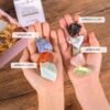 Seven color crystal raw stone set, seven color gemstone gift box set