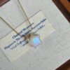 Hand-made glowing little star blue moonlight necklace
