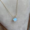 Hand-made glowing little star blue moonlight necklace