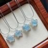 Handmade winding star sea blue treasure crystal necklace, beautiful and peaceful. Preferred Gift
