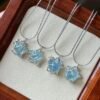 Handmade winding star sea blue treasure crystal necklace, beautiful and peaceful. Preferred Gift