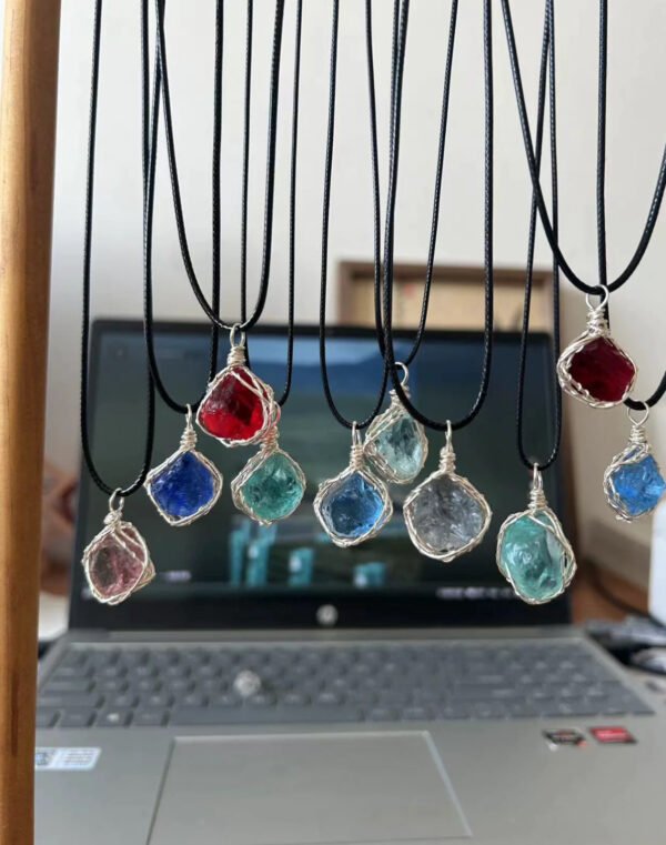 Handmade winding opal necklace blind box, randomly shipped