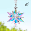 Double layered snowflake crystal captures sunlight