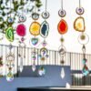 Suncatcher Original Stone Agate Lighting Pendant Crystal Sun Catcher Prism Ball Decoration Manufacturing Rainbow