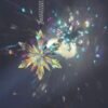 Double layered snowflake crystal captures sunlight
