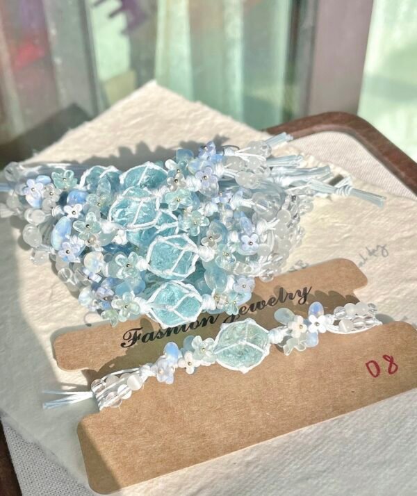 Sunny Crystal Braided Rope Bracelet