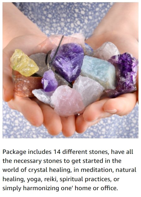 Seven color crystal raw stone set, seven color gemstone gift box set